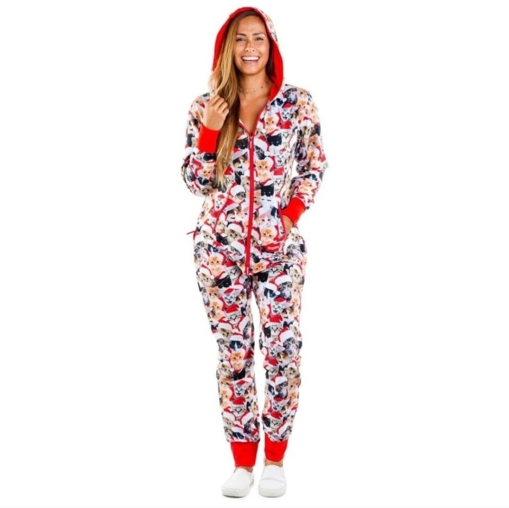 Unisex Tipsy Elves MEOWY CATMUS JUMPSUIT Size L